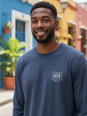 Katin Surf Long Sleeve Tee in Navy xl